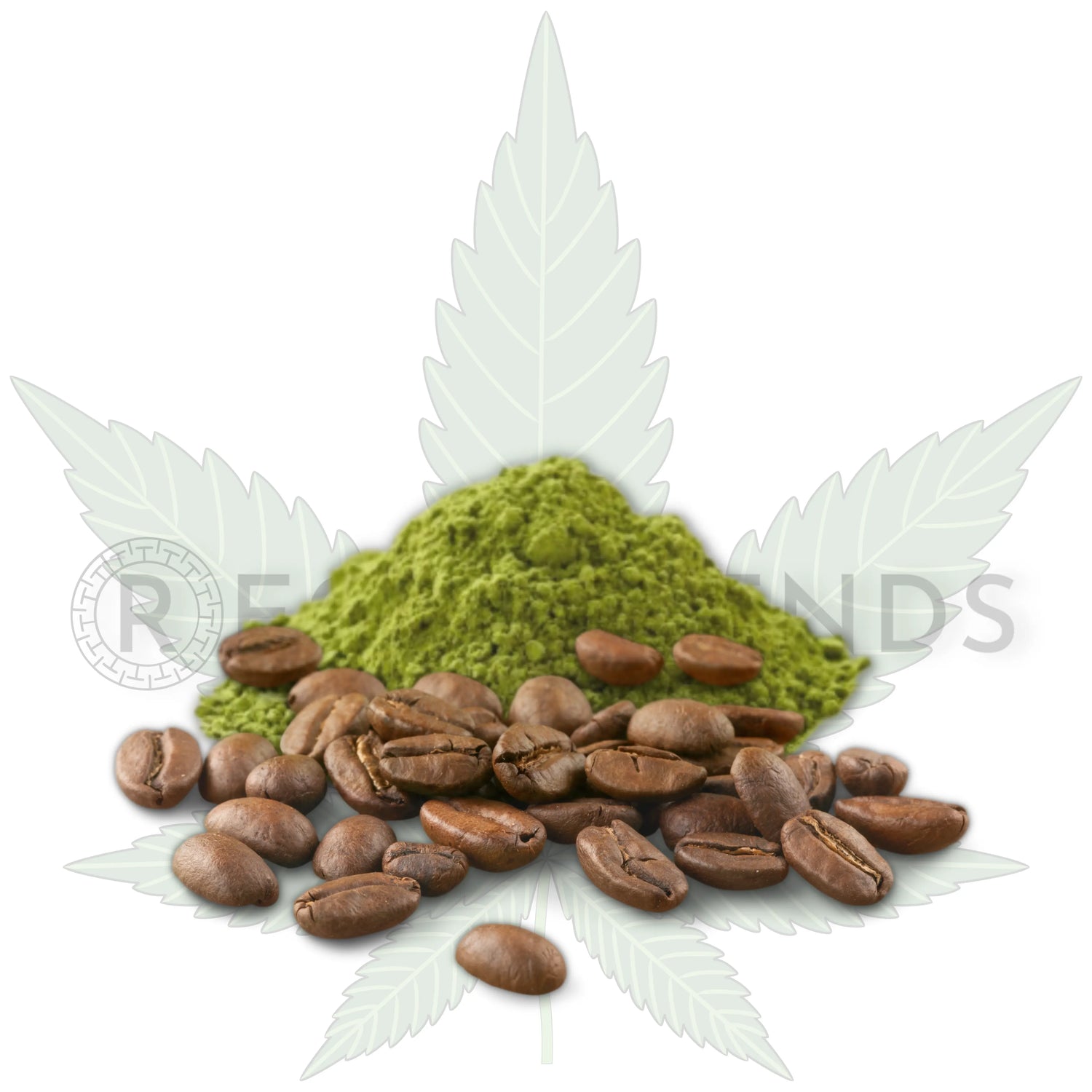 Organic Hemp Protein Powder and Coffee Beans Combination 