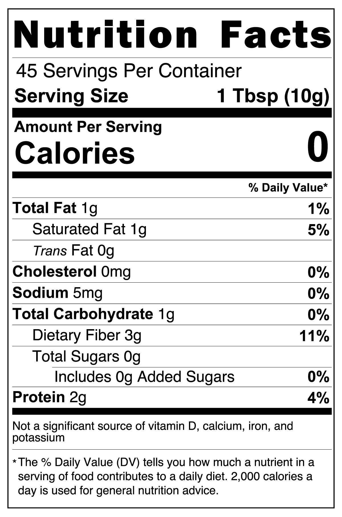 Nutrition Facts of REGALBLENDS King's Garden Coffee 16 Oz